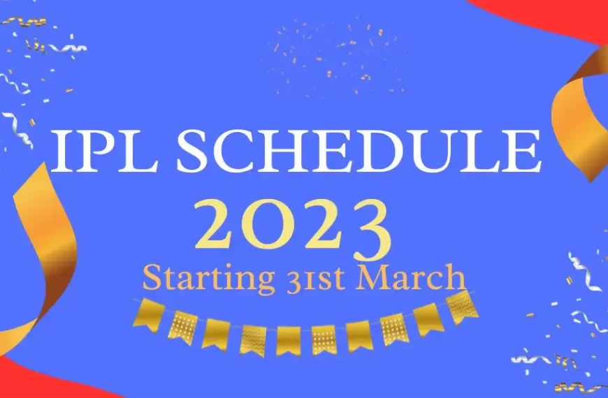 IPL Schedule 2023