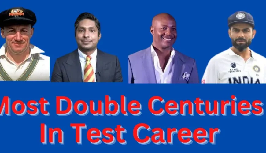Most Double Centuries in Test Career
