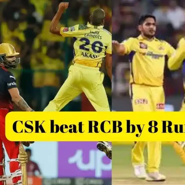 CSK won by 8 Wickets