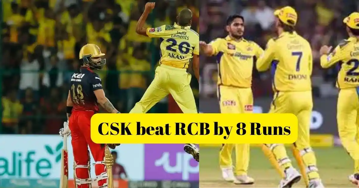 CSK won by 8 Wickets