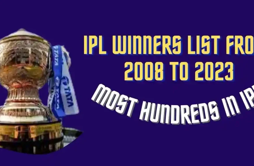 IPL Winners List from 2008 to 2023