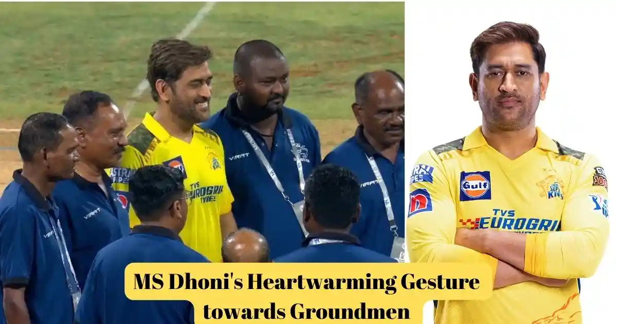 MS Dhoni's Heartwarming Gesture towards Groundsmen