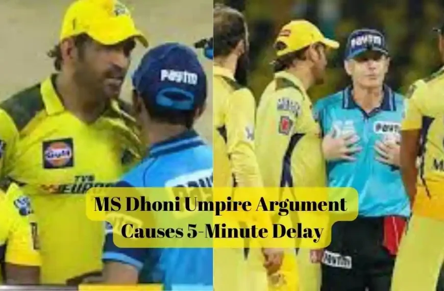 MS Dhoni Umpire Argument Causes 5-Minute Delay