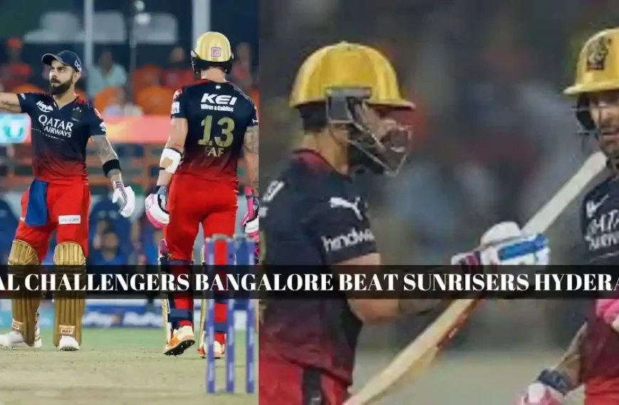 Royal Challengers Bangalore beat Sunrisers Hyderabad