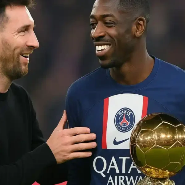 Lionel Messi Congratulates Ousmane Dembele