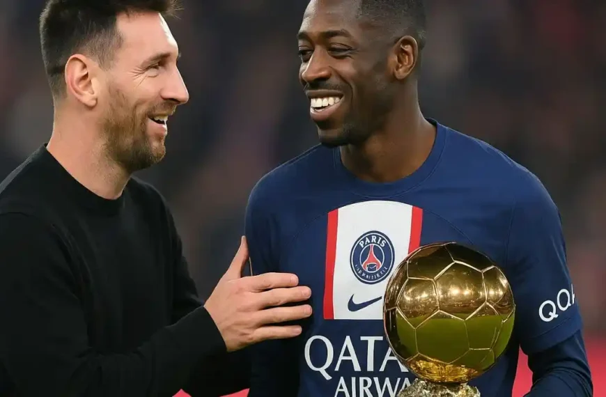 Lionel Messi Congratulates Ousmane Dembele